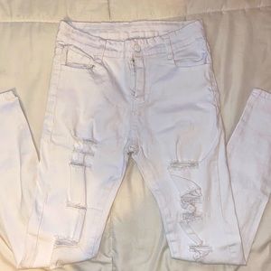 White Ripped jeans